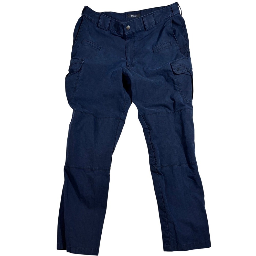 5.11 Tactical Mens Navy Blue Ripstop Cargo Pants 36x31 Work Utility Pants